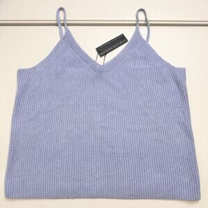 NEW Banana Republic Supima Cotton Hemp Sweater Tank Top Purple Size XL